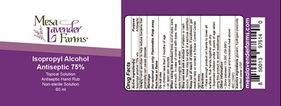 Uses Section (2oz Hand Sanitizer Spray Label)